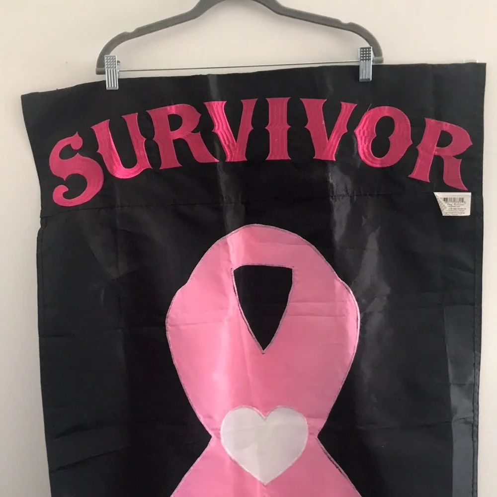 Survivor Save the Tatas! Black and Pink Flag / Banner